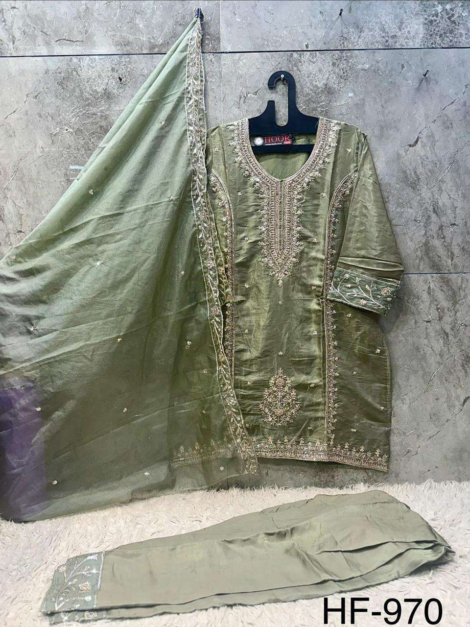 HOOR TEX HF-970 Glass Roman Silk Stitched Suit Set