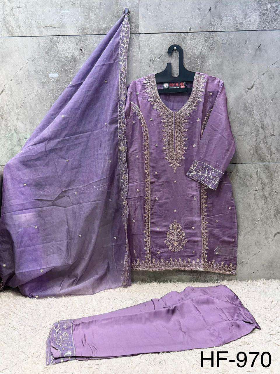 HOOR TEX HF-970 Glass Roman Silk Stitched Suit Set