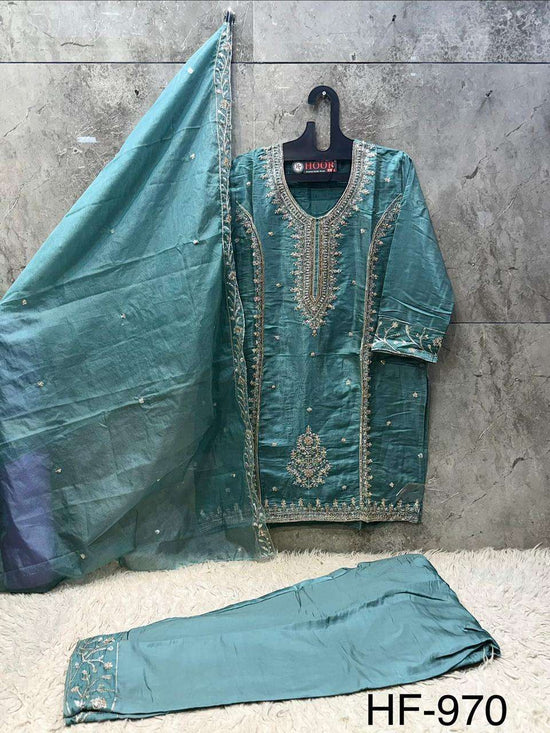 HOOR TEX HF-970 Glass Roman Silk Stitched Suit Set