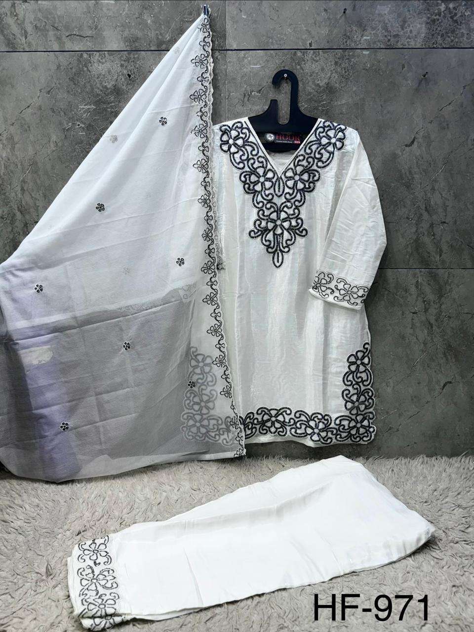 HOOR TEX HF-971 Glass Roman Silk Stitched Suit Set