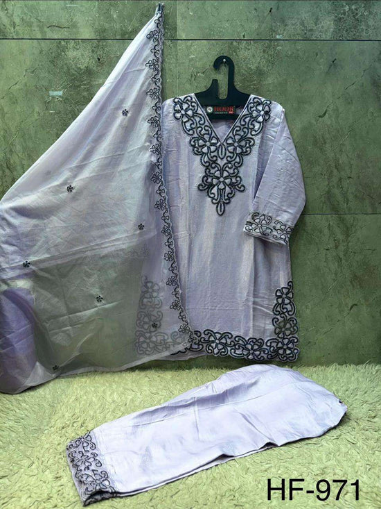 HOOR TEX HF-971 Glass Roman Silk Stitched Suit Set