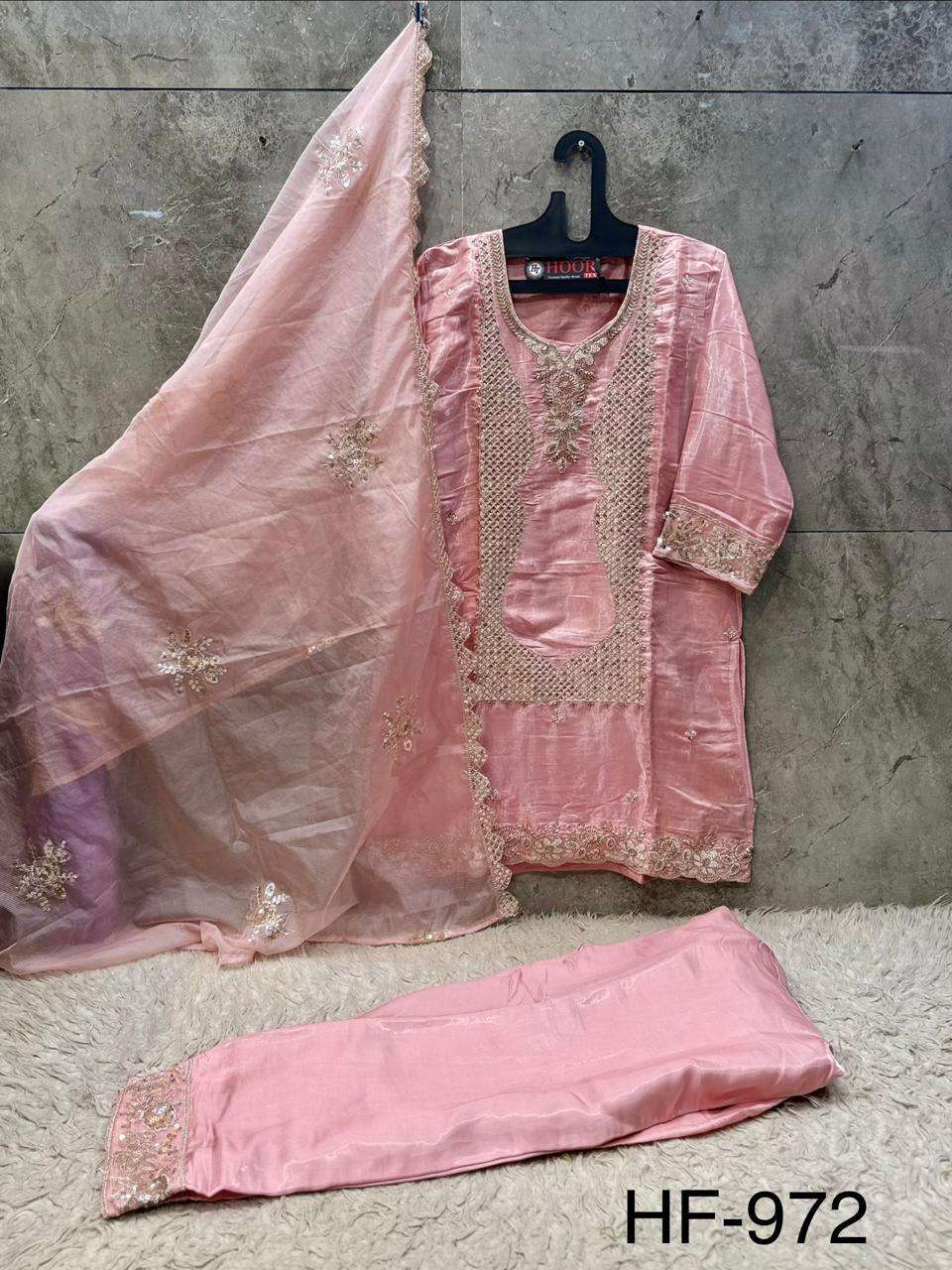Hoor Tex HF-972 Roman Silk Stitched Pakistani Suit