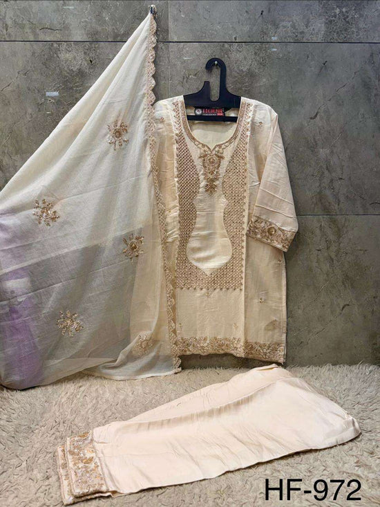 Hoor Tex HF-972 Roman Silk Stitched Pakistani Suit