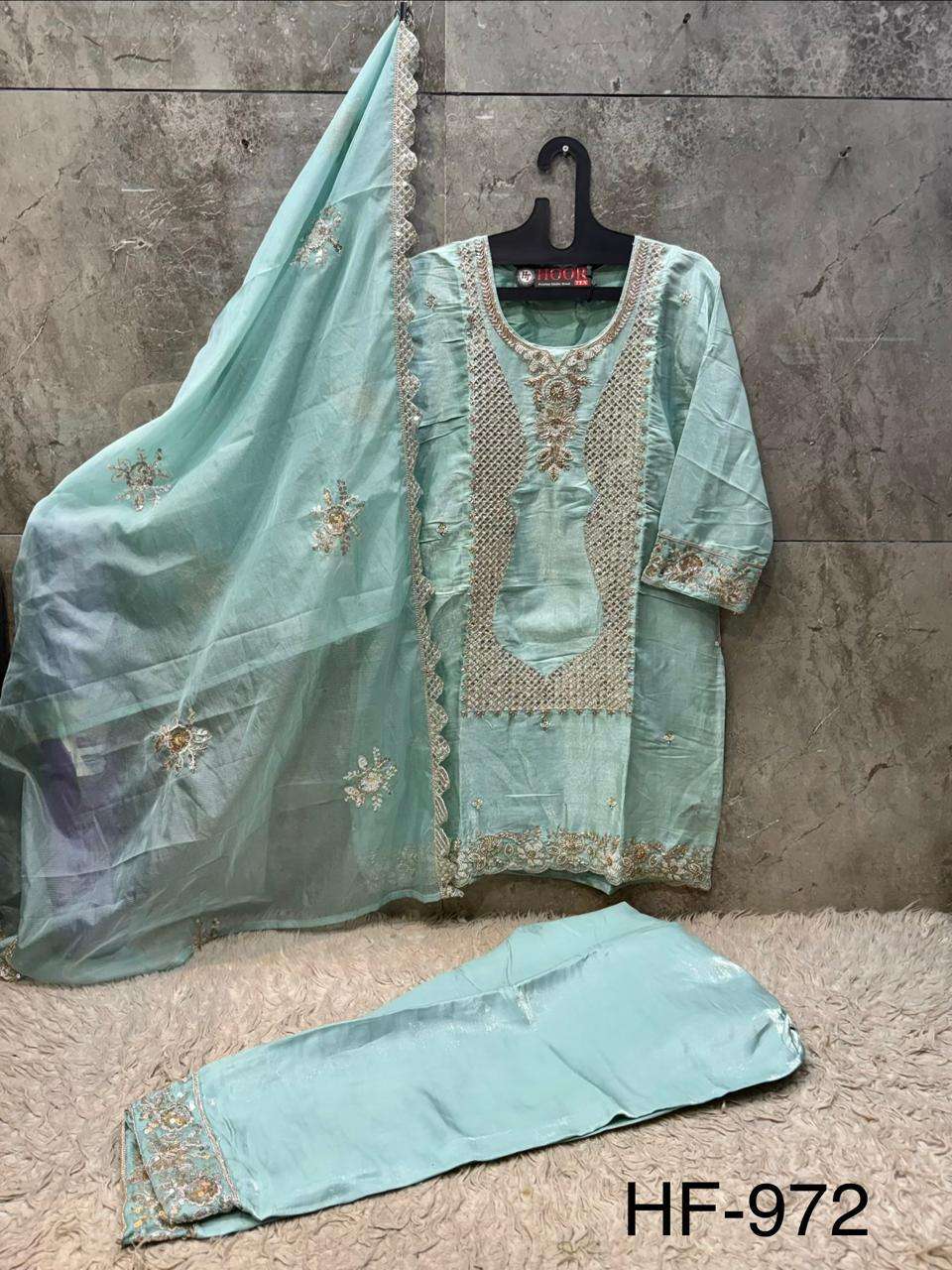 Hoor Tex HF-972 Roman Silk Stitched Pakistani Suit