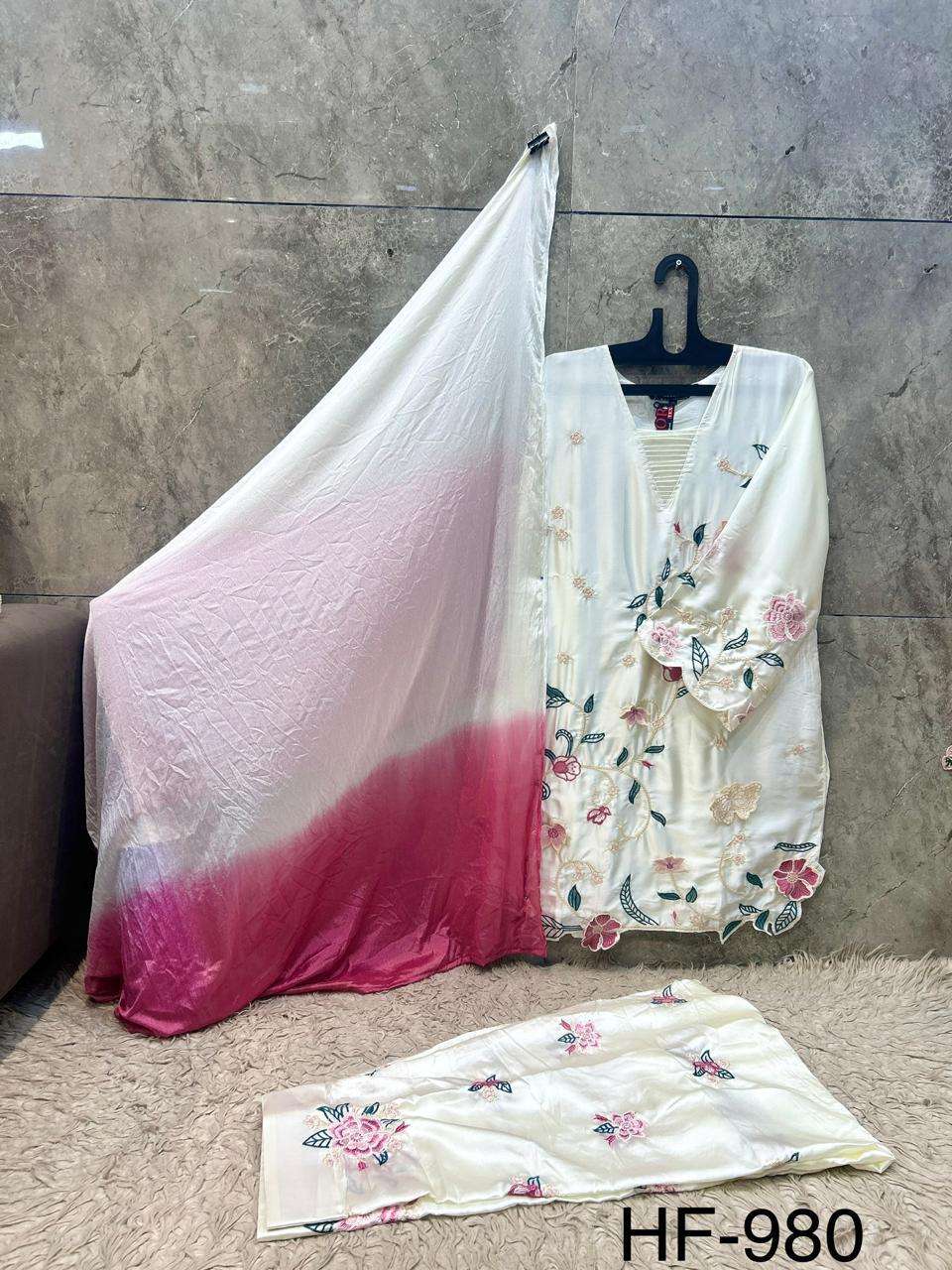 Hoor Tex HF-980 Satin Ready To Wear Patiyala Suit
