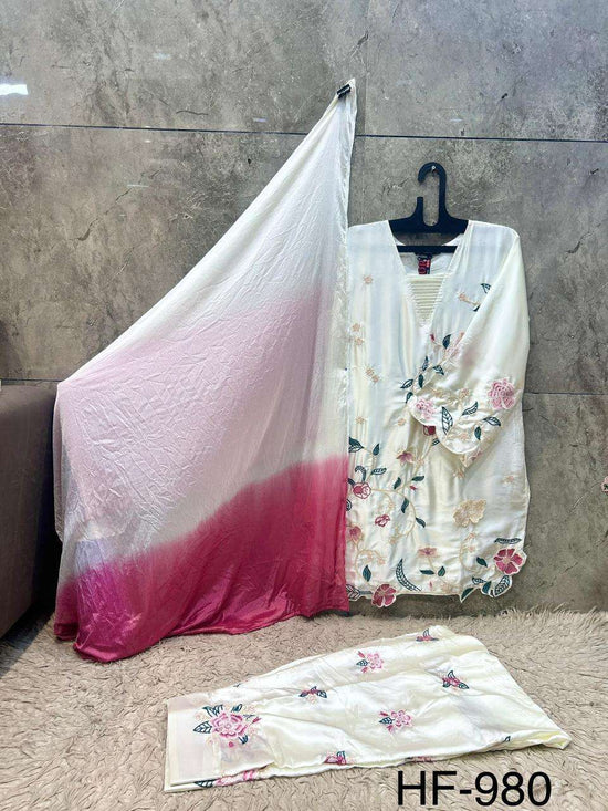 Hoor Tex HF-980 Satin Ready To Wear Patiyala Suit