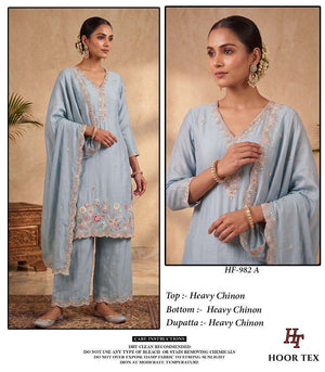 Hoor Tex HF-982 Chinon Readymade Pakistani Salwar Suit Set