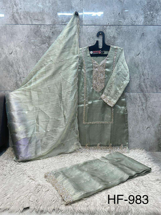 Hoor Tex HF-983 Armani Gabana Embroidered Readymade Salwar Suit