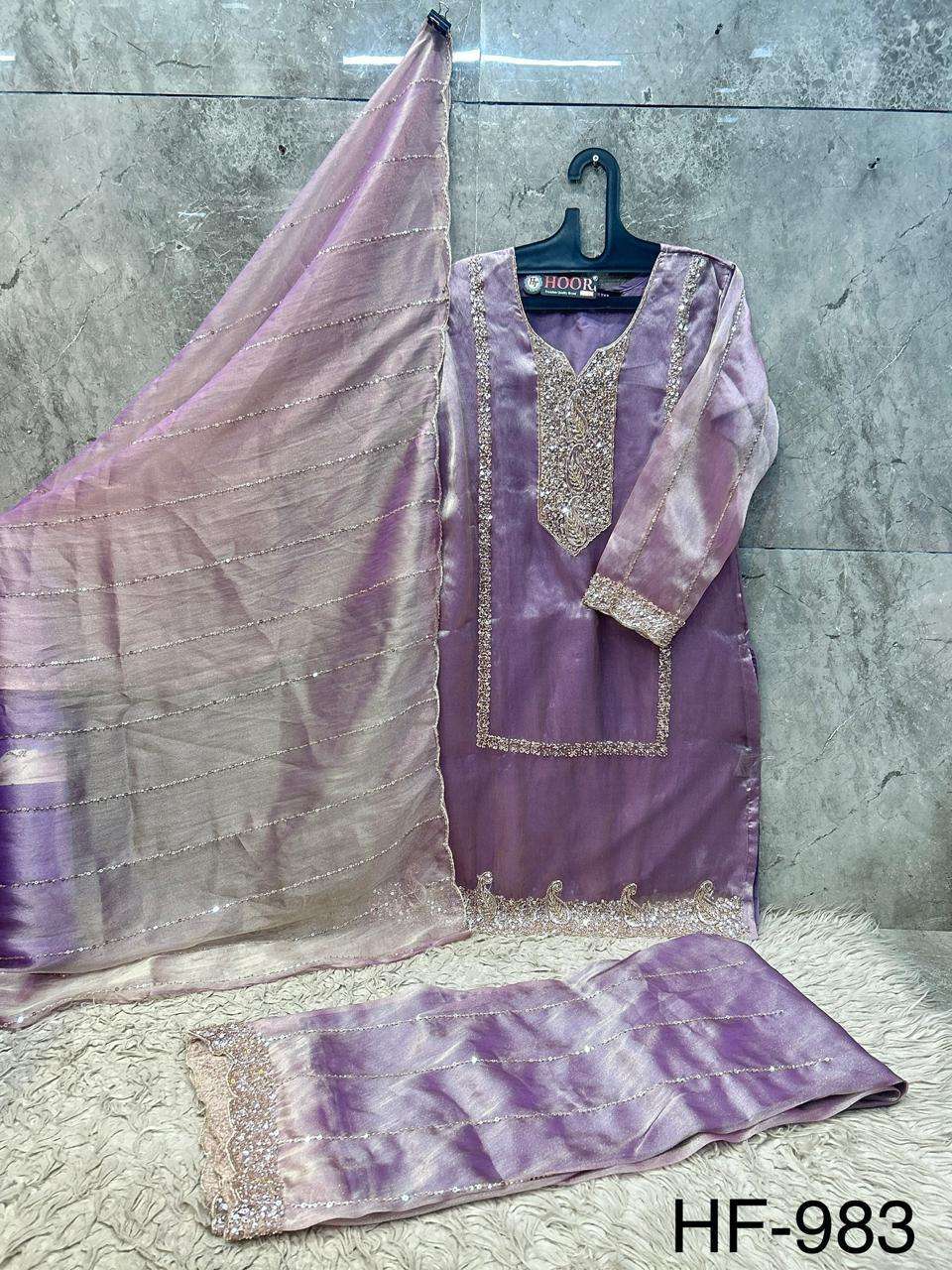 Hoor Tex HF-983 Armani Gabana Embroidered Readymade Salwar Suit