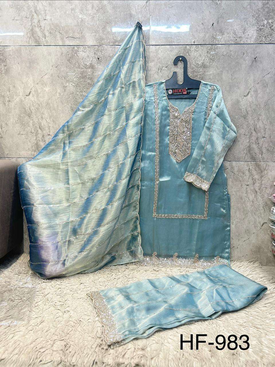 Hoor Tex HF-983 Armani Gabana Embroidered Readymade Salwar Suit