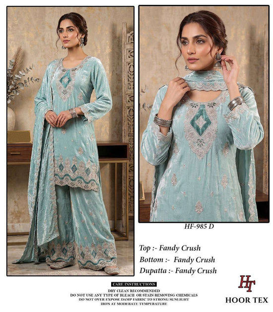 Hoor Tex HF-985 Fandy Crush Embroidered Readymade Salwar Suit