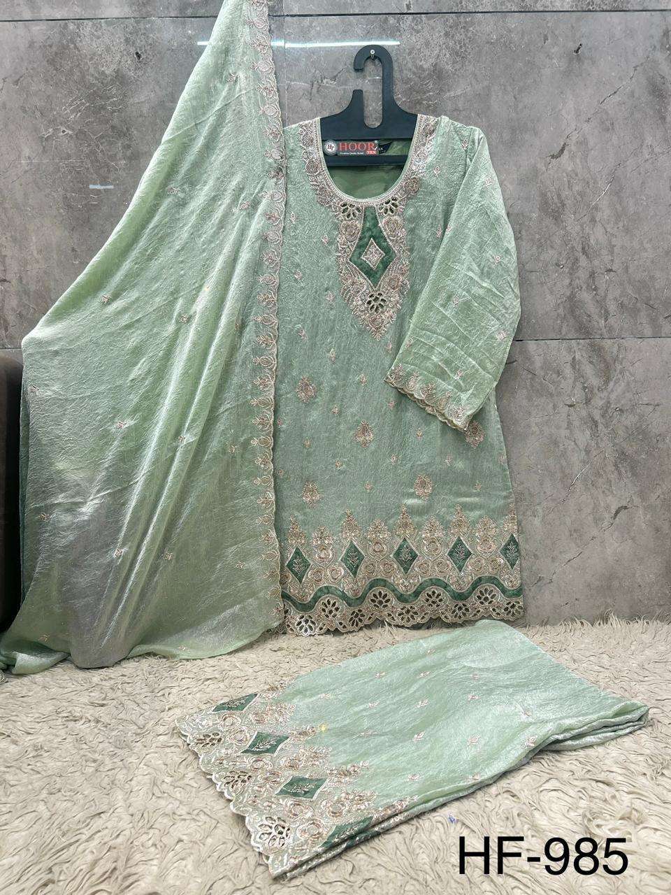 Hoor Tex HF-985 Fandy Crush Embroidered Readymade Salwar Suit
