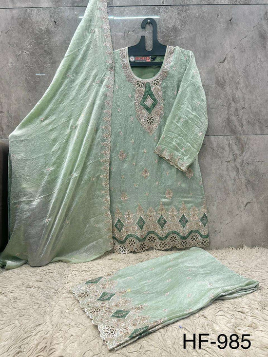 Hoor Tex HF-985 Fandy Crush Embroidered Readymade Salwar Suit