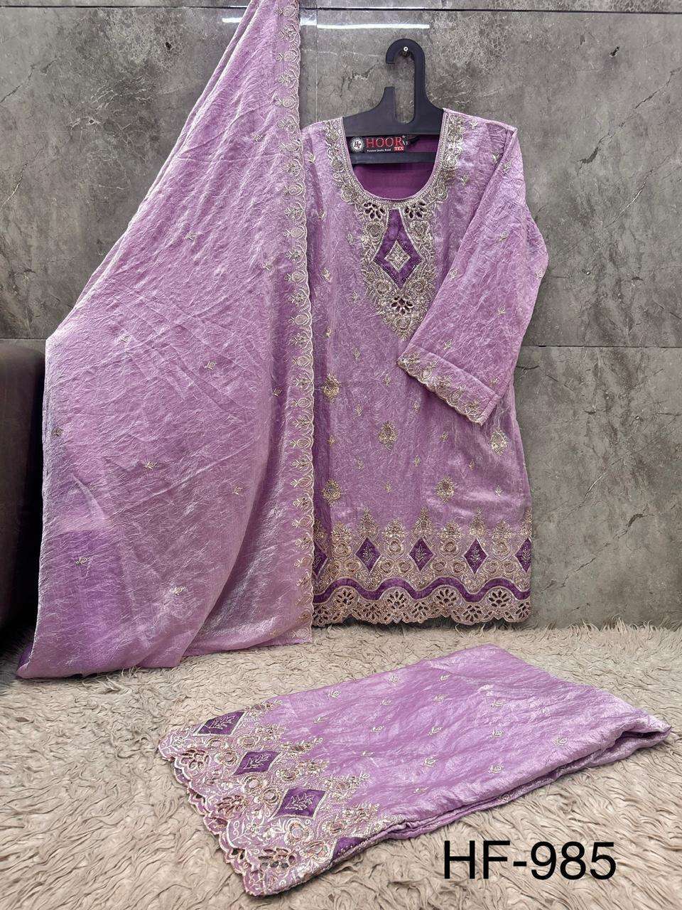 Hoor Tex HF-985 Fandy Crush Embroidered Readymade Salwar Suit