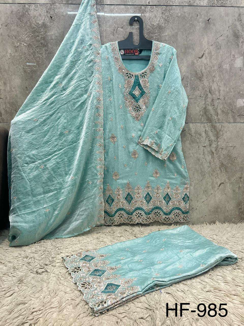Hoor Tex HF-985 Fandy Crush Embroidered Readymade Salwar Suit