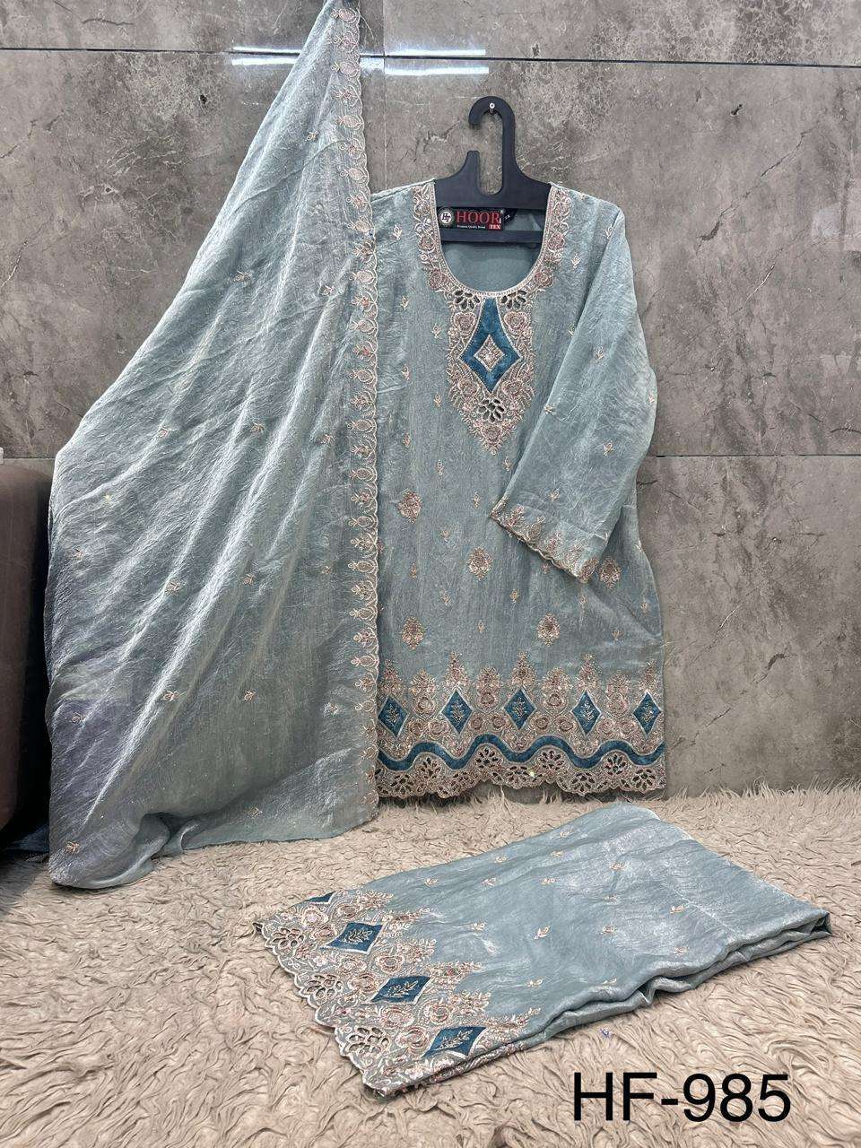 Hoor Tex HF-985 Fandy Crush Embroidered Readymade Salwar Suit