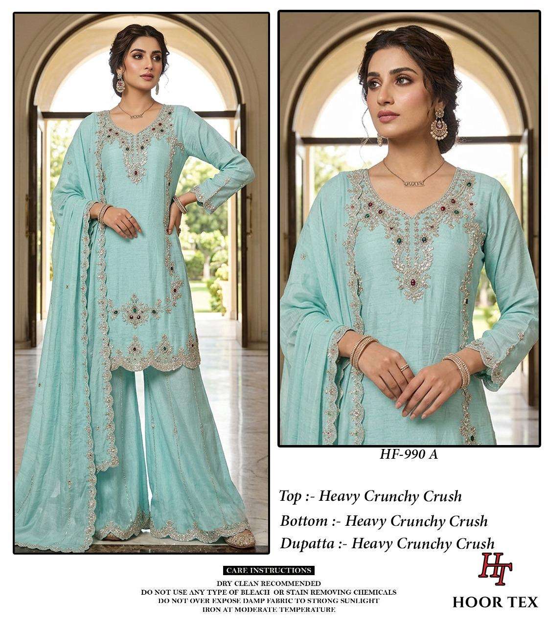 Hoor Tex HF-990 Crunchy Crush Embroidered Salwar Suit Set