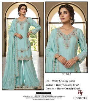 Hoor Tex HF-990 Crunchy Crush Embroidered Salwar Suit Set