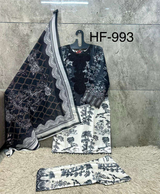 Hoor Tex HF-993 Satin Printed Pakistani Suit Set