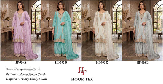 Hoor Tex HF-996 Crush Embroidered Readymade Pakistani Salwar Suit