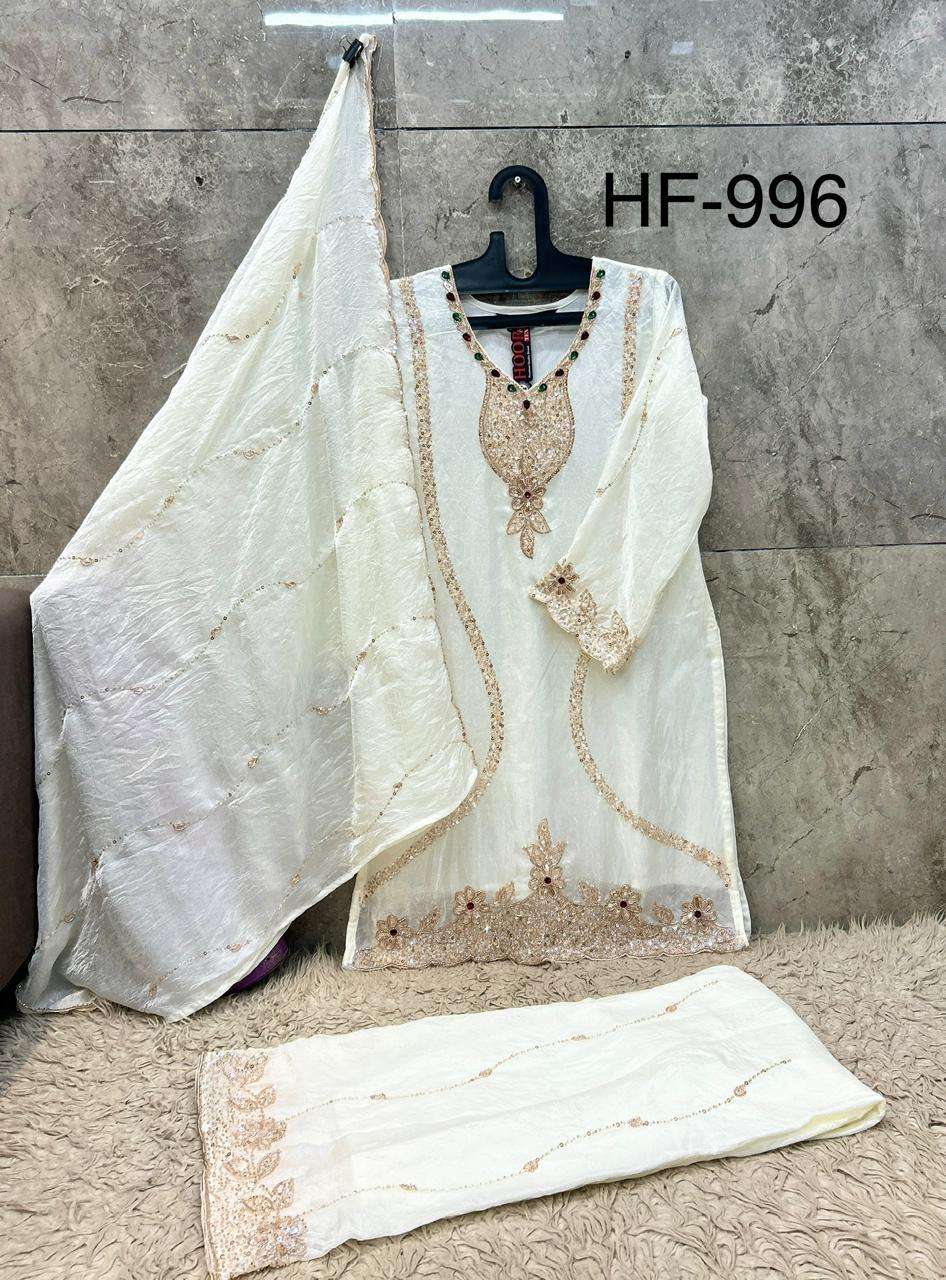 Hoor Tex HF-996 Crush Embroidered Readymade Pakistani Salwar Suit