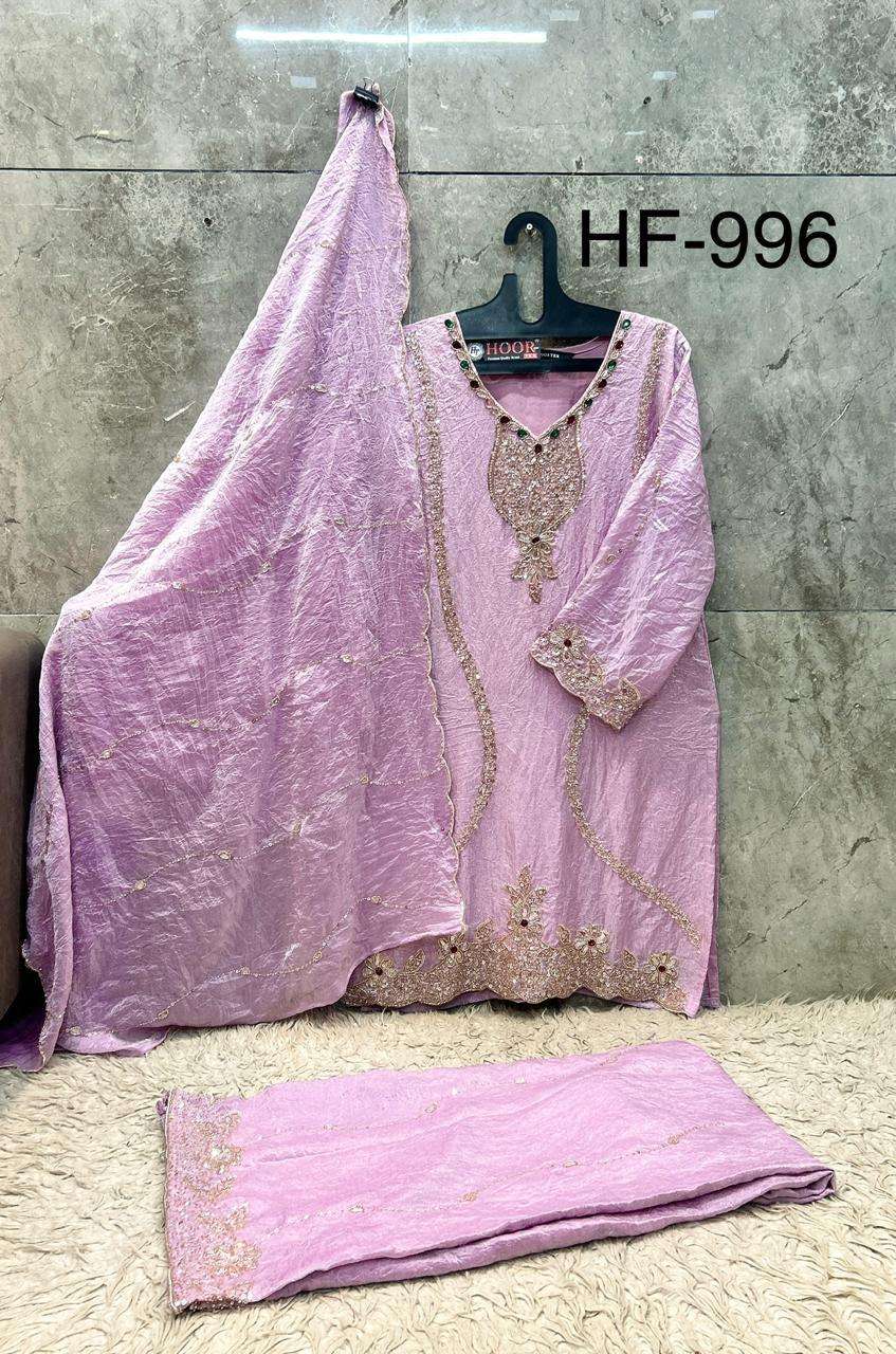 Hoor Tex HF-996 Crush Embroidered Readymade Pakistani Salwar Suit