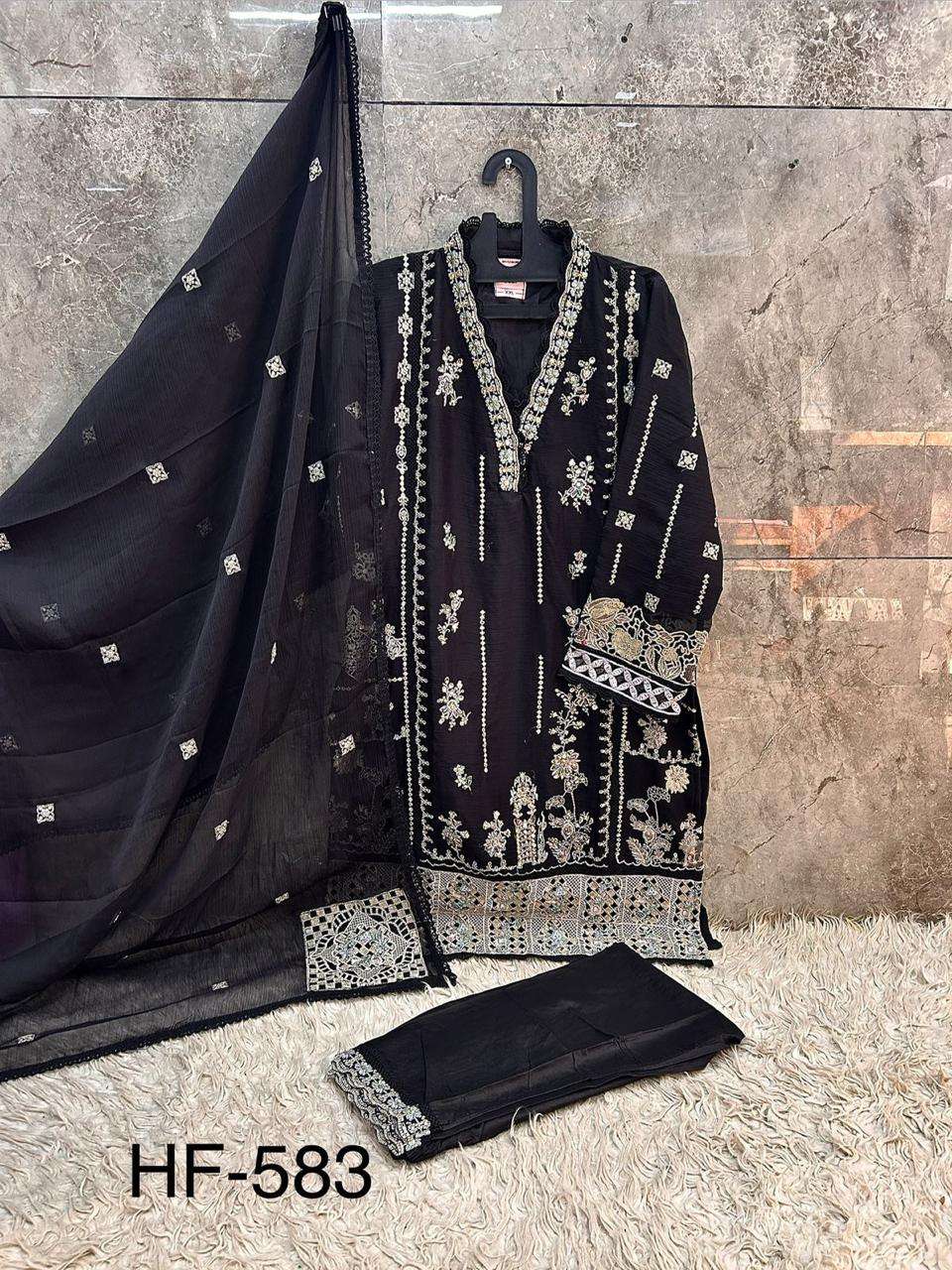 Hoor Tex HF - 583 Pakistani Suit Set - Amrah Wholesale