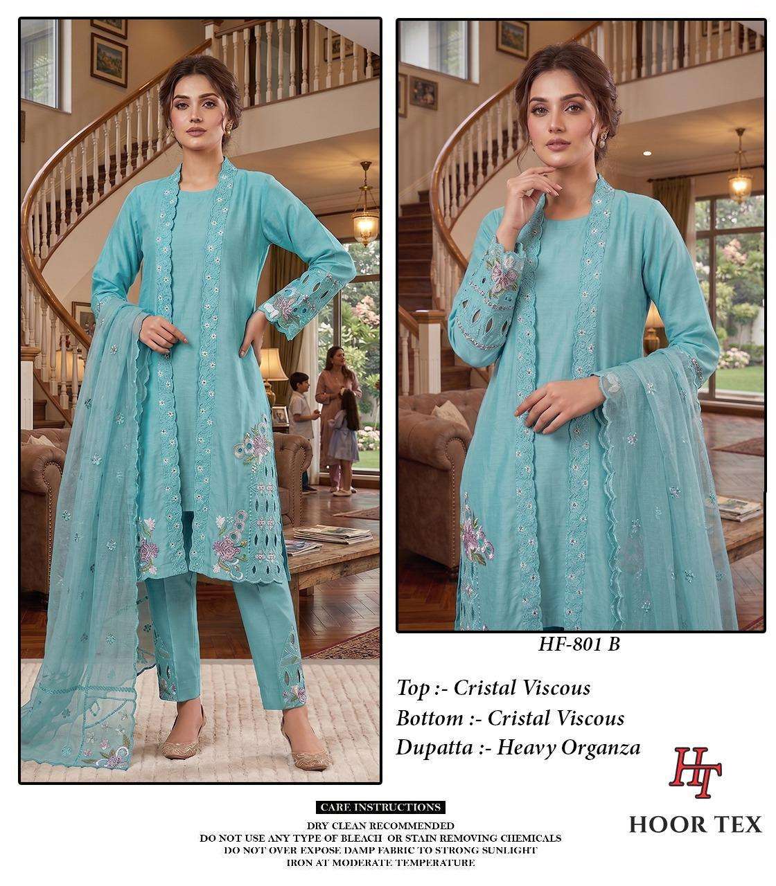 Hoor Tex HF-801 Crystal Viscose Pakistani Suit Set