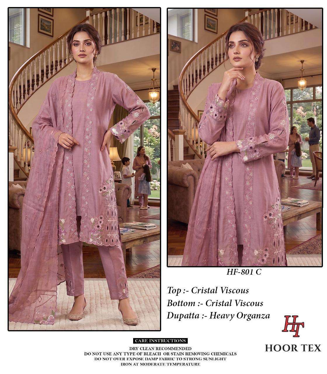 Hoor Tex HF-801 Crystal Viscose Pakistani Suit Set