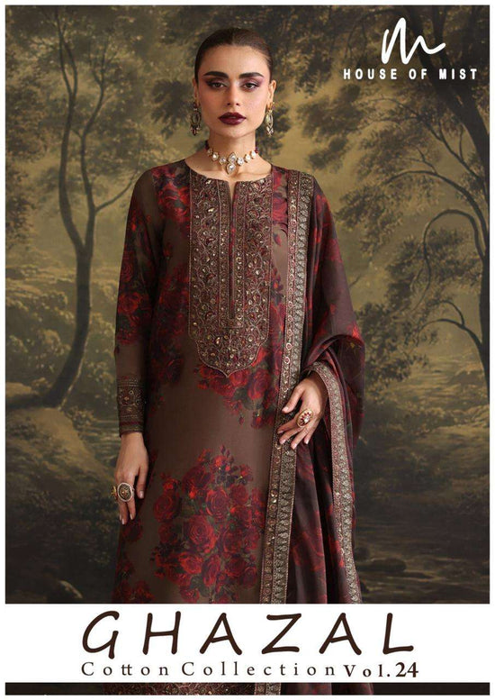 House Of Mist Ghazal Vol 24 Pure Cotton Dress Material - Amrah Wholesale