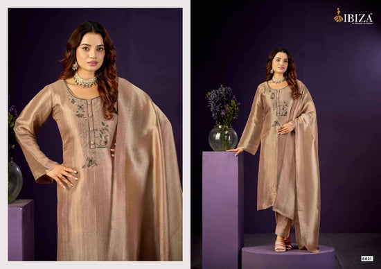 Ibiza Basma Ziraf Silk Jacquard Handwork Partywear Suit