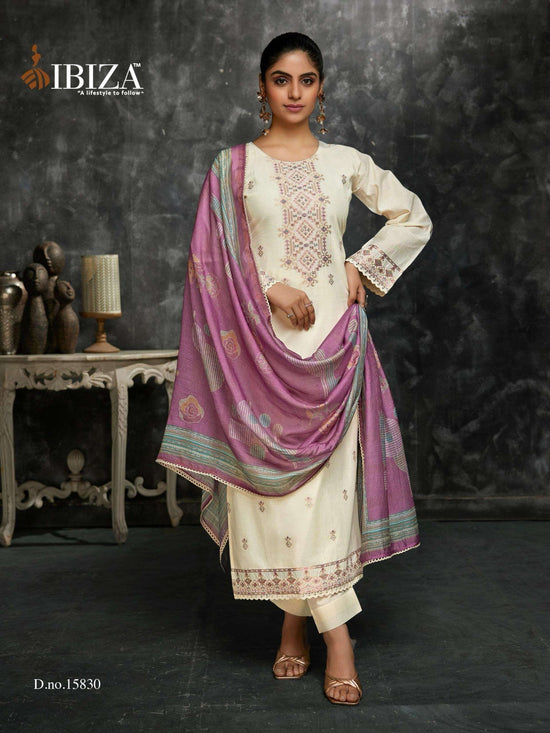 Ibiza Bosca Vol 9 Lawn Cotton Jacquard Dress Material - Amrah Wholesale