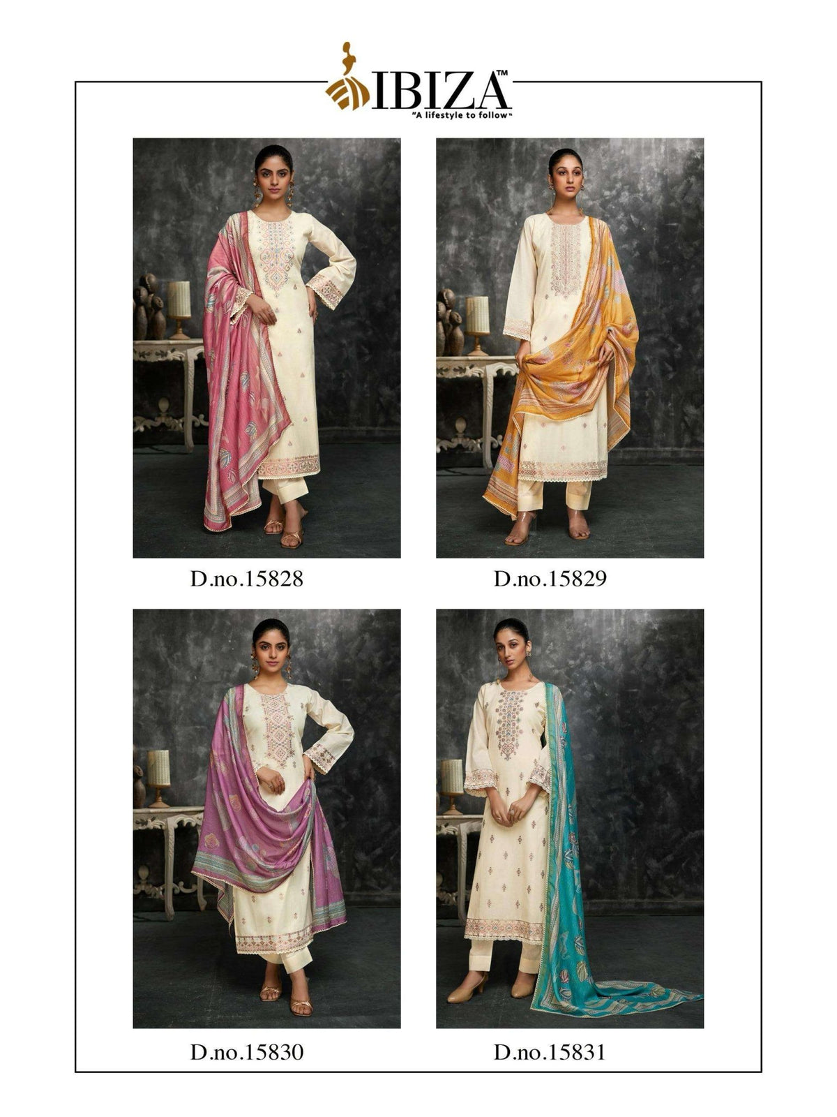 Ibiza Bosca Vol 9 Lawn Cotton Jacquard Dress Material - Amrah Wholesale