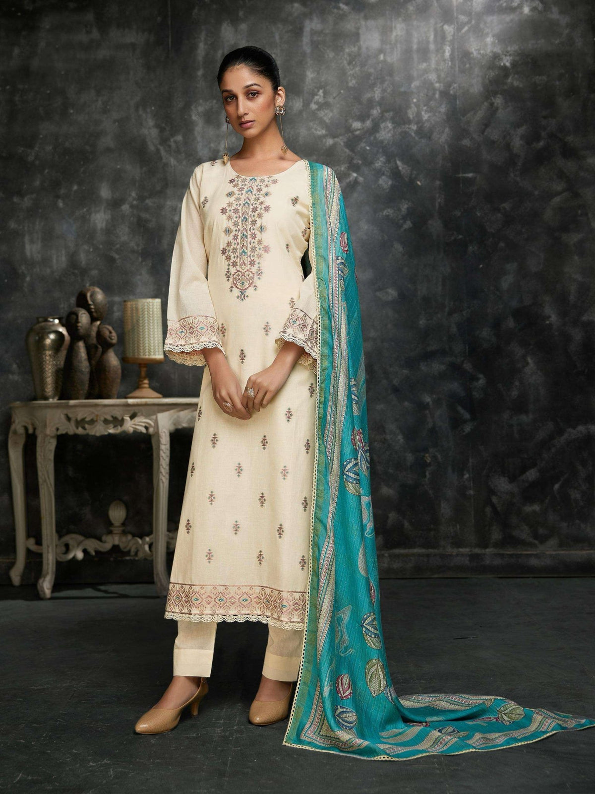 Ibiza Bosca Vol 9 Lawn Cotton Jacquard Dress Material - Amrah Wholesale