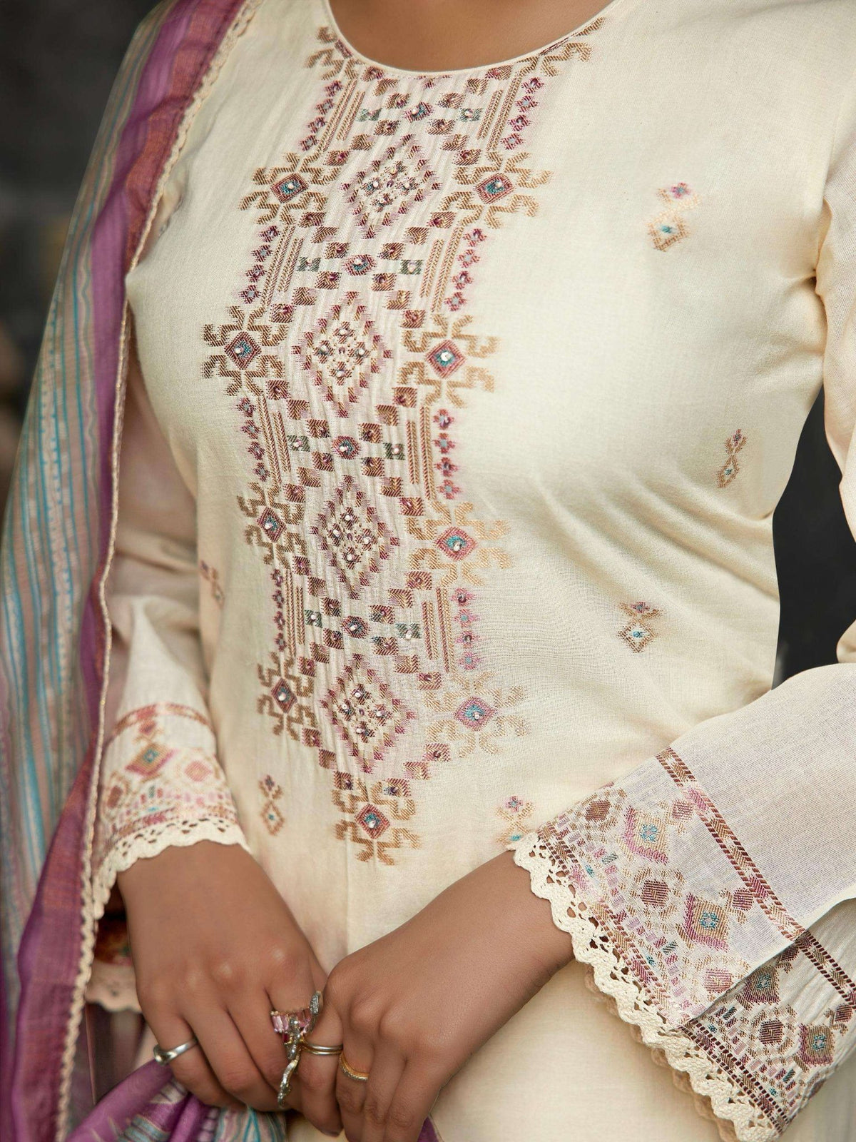 Ibiza Bosca Vol 9 Lawn Cotton Jacquard Dress Material - Amrah Wholesale