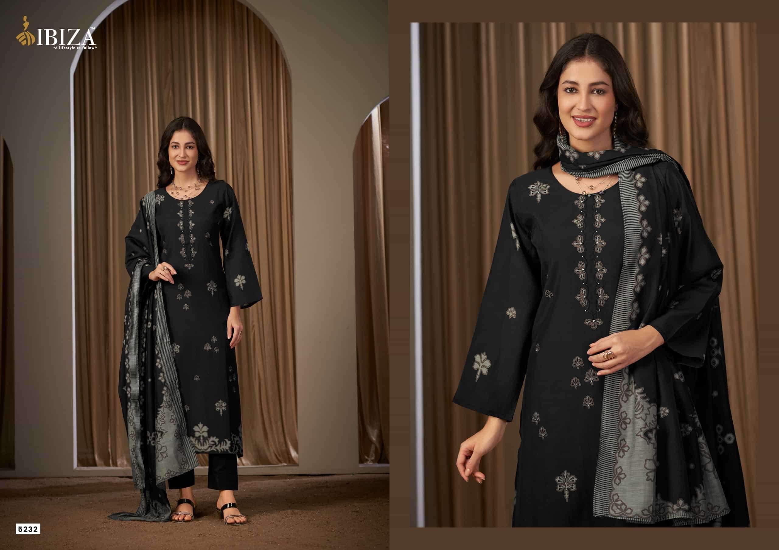 Ibiza Ekatya Pure Muslin Digital Printed Dress Material