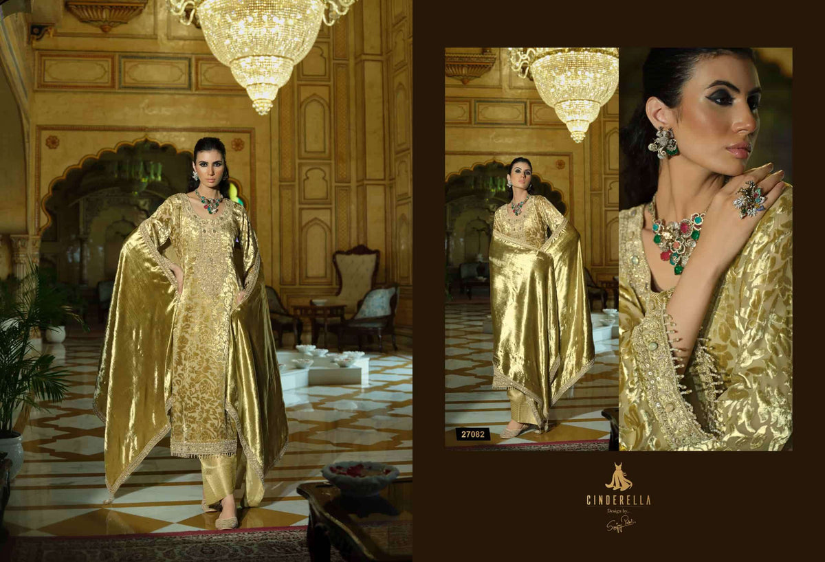Ibiza Ektar Pure Velvet Brasso Designer Suit Dress Material