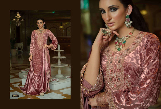 Ibiza Ektar Pure Velvet Brasso Designer Suit Dress Material