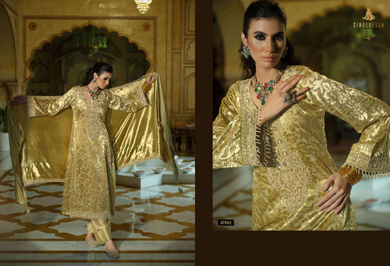 Ibiza Ektar Pure Velvet Brasso Designer Suit Dress Material