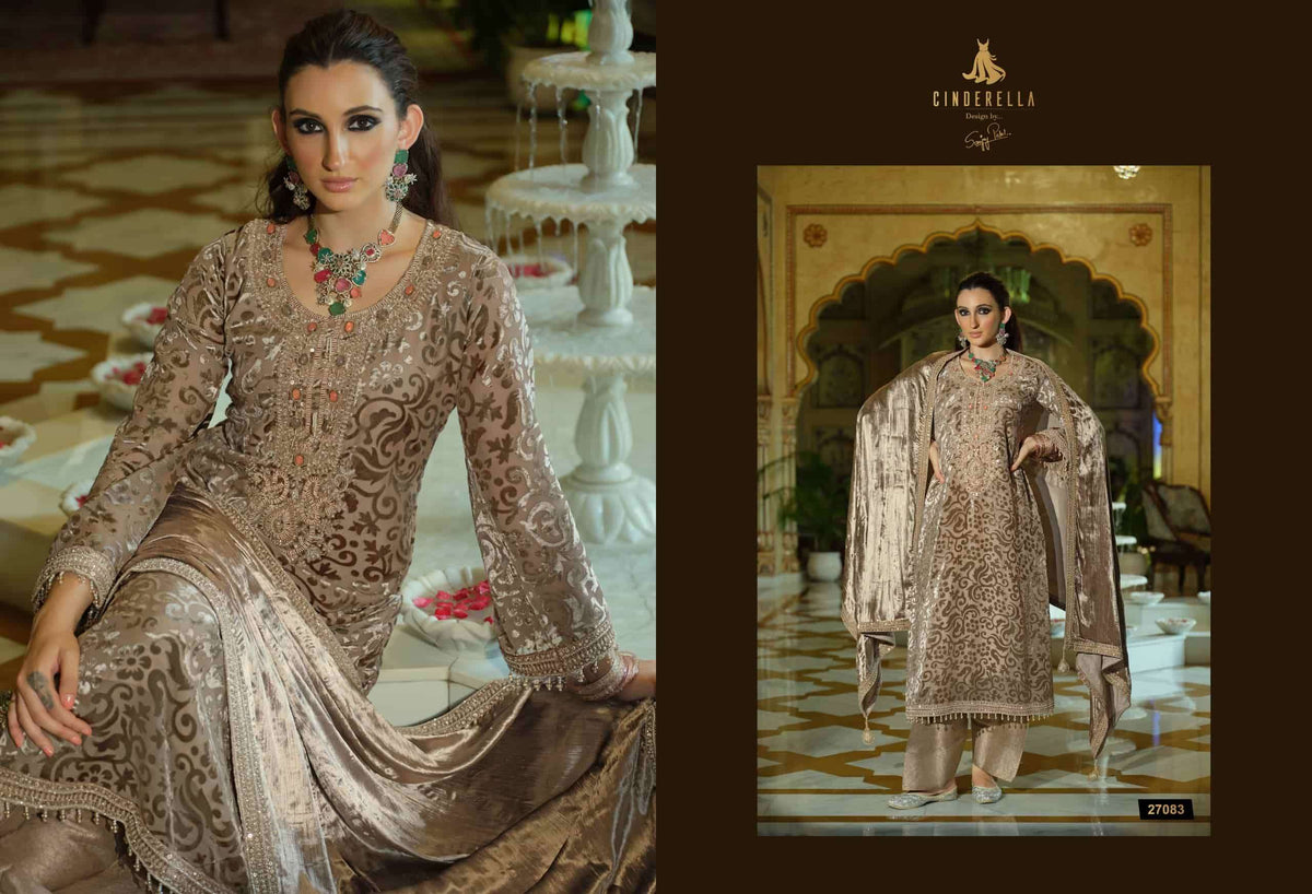 Ibiza Ektar Pure Velvet Brasso Designer Suit Dress Material