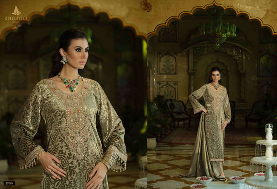 Ibiza Ektar Pure Velvet Brasso Designer Suit Dress Material