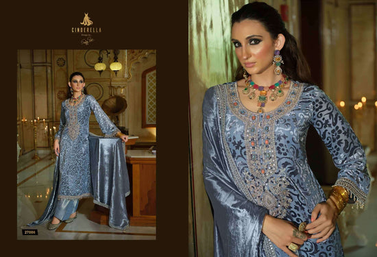 Ibiza Ektar Pure Velvet Brasso Designer Suit Dress Material