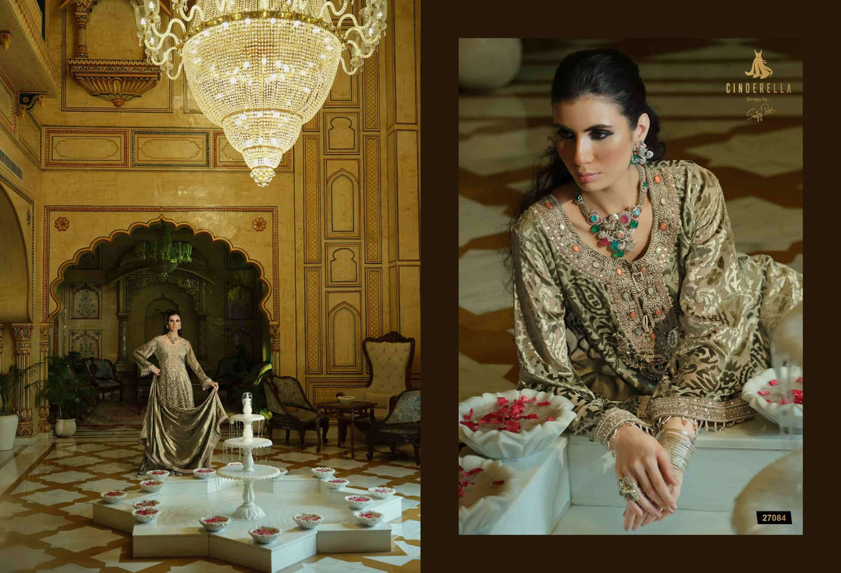 Ibiza Ektar Pure Velvet Brasso Designer Suit Dress Material
