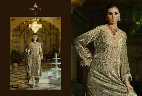 Ibiza Ektar Pure Velvet Brasso Designer Suit Dress Material