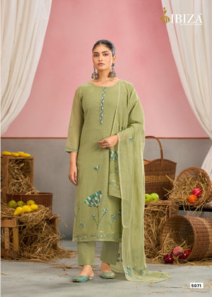 Ibiza Eshal Linen Cotton Dress Material
