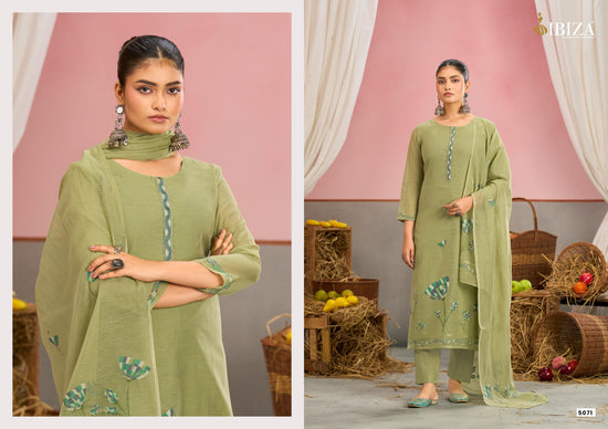 Ibiza Eshal Linen Cotton Dress Material