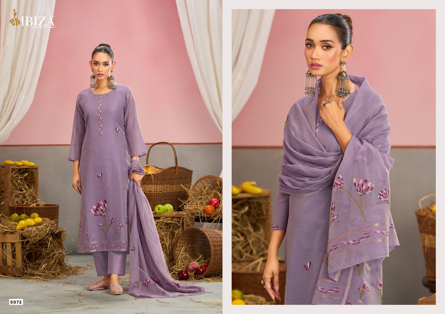 Ibiza Eshal Linen Cotton Dress Material