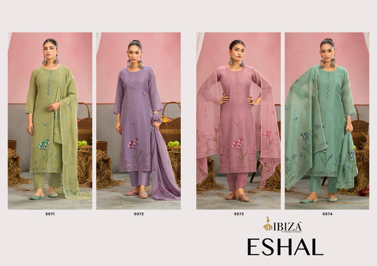 Ibiza Eshal Linen Cotton Dress Material