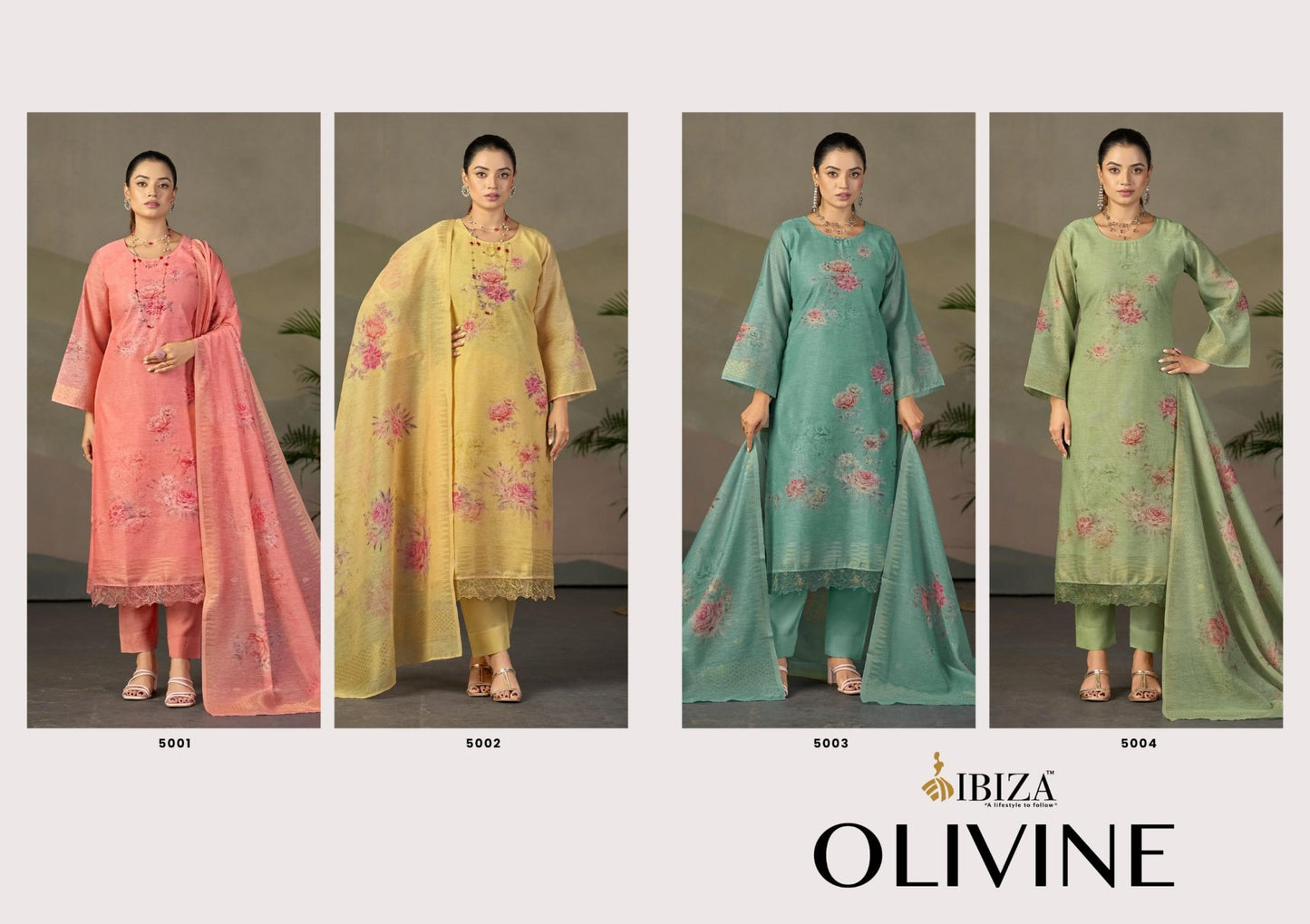 Ibiza Ibiza Olivine Salwar Suit Set Wholesale Catalogue - Amrah Wholesale