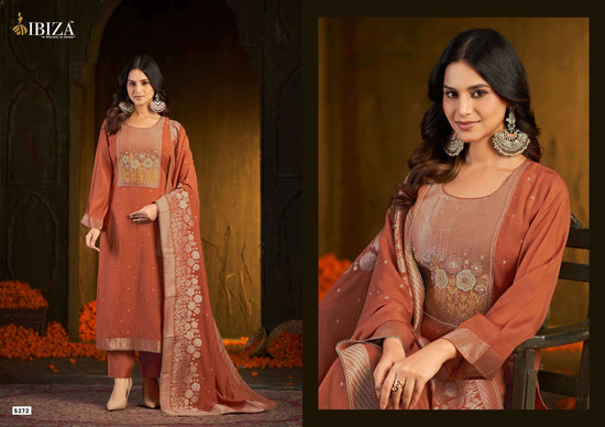 Ibiza Inara Pure Banarasi Silk Handwork Dress Material